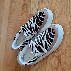 Lucky Brand Takato Animal Print Slip On Shoes